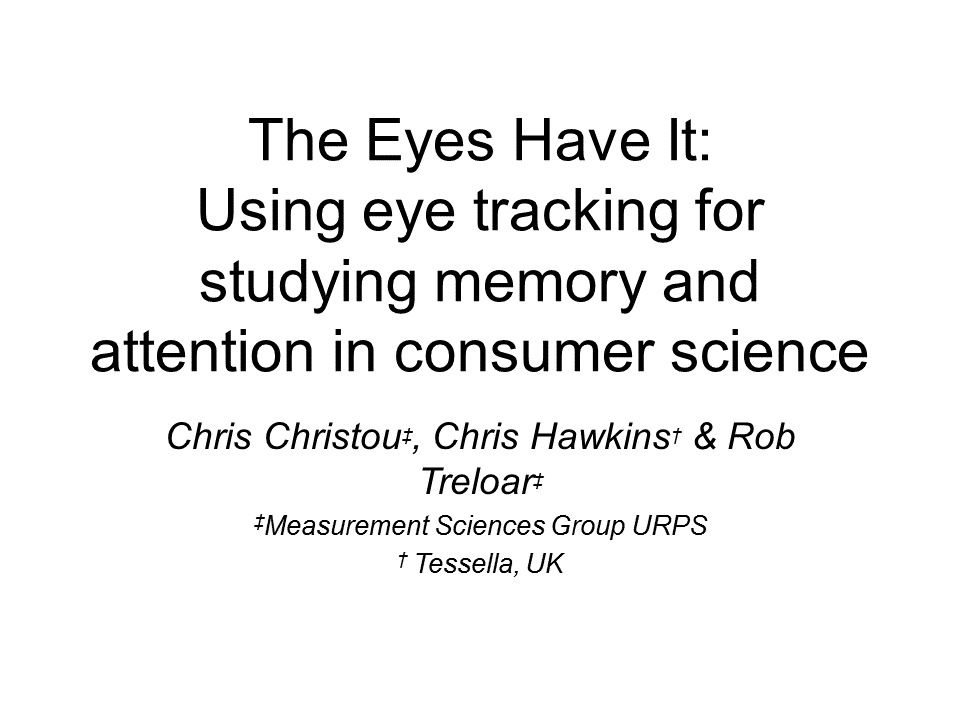 Eye tracking in VR